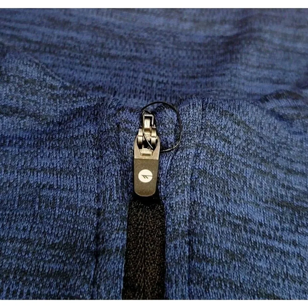 HI-TEC Men's 1/4 Zip Performance Pullover UPF 50+ Thermo Easy Care Navy, Size L